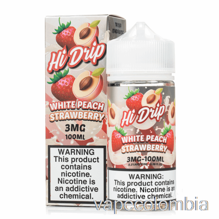 Vape Recargable Melocotón Blanco Fresa - Hi-drip - 100ml 6mg